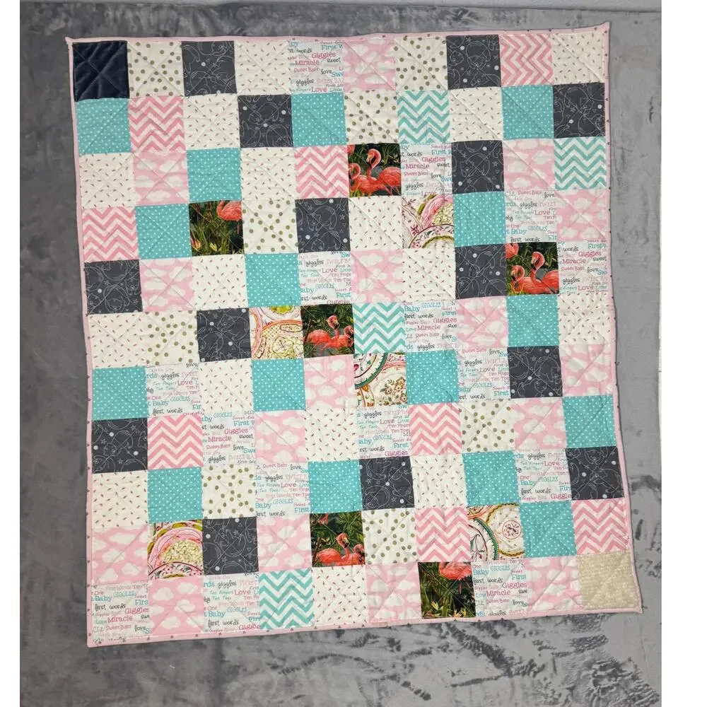 Handmade baby crib quilt 33